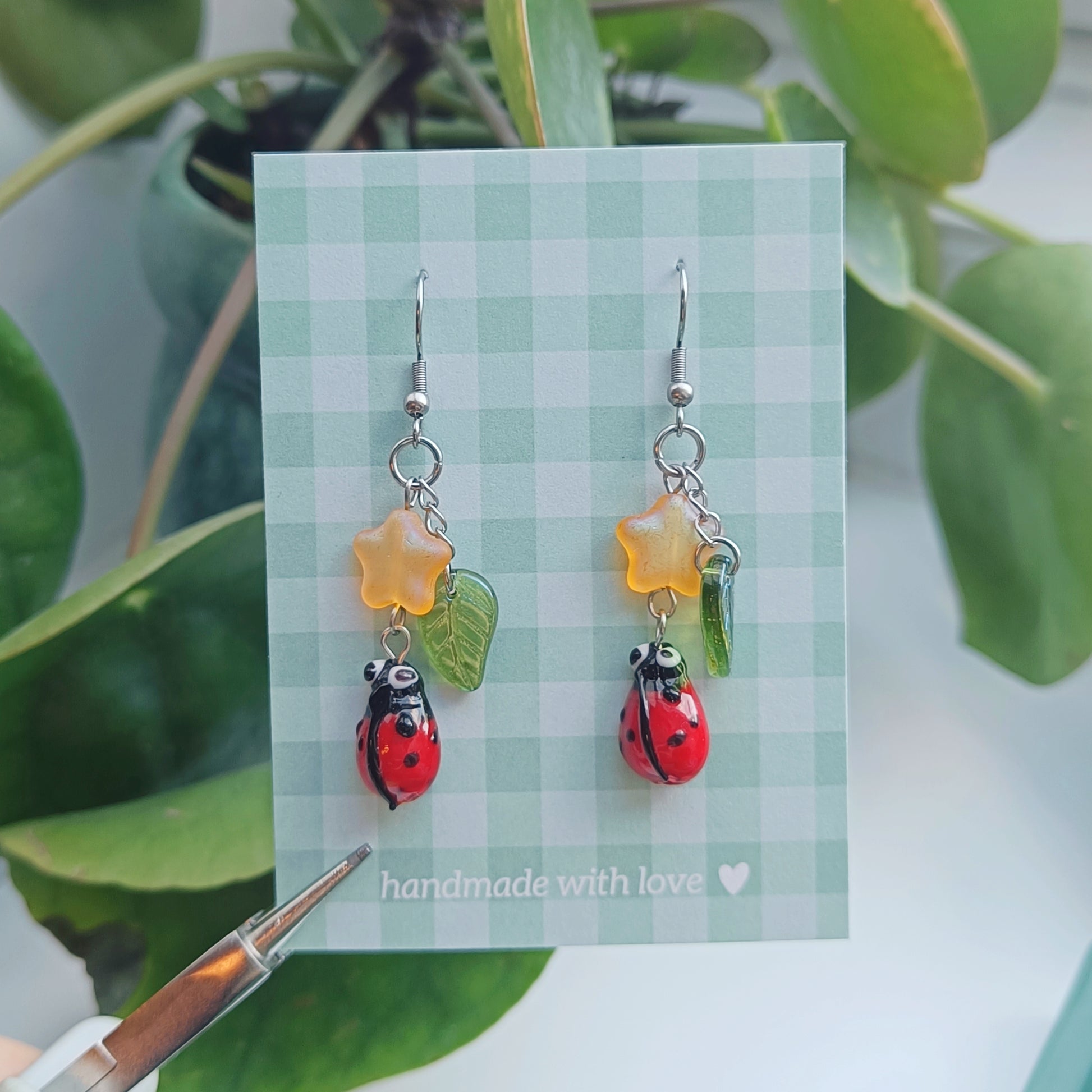 LADYBUG STAR EARRINGS