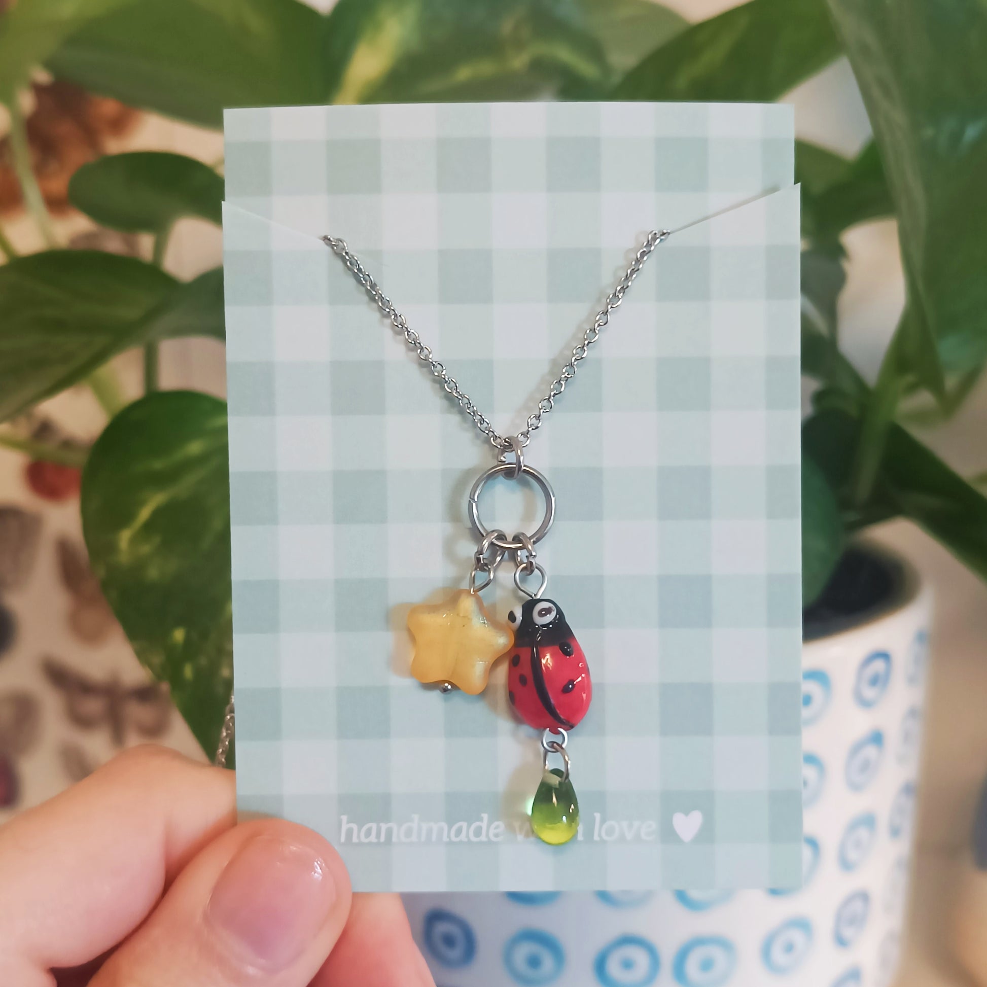 SILLY LADYBUG CHAIN NECKLACE
